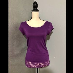 Fleurish Purple Top with Lace